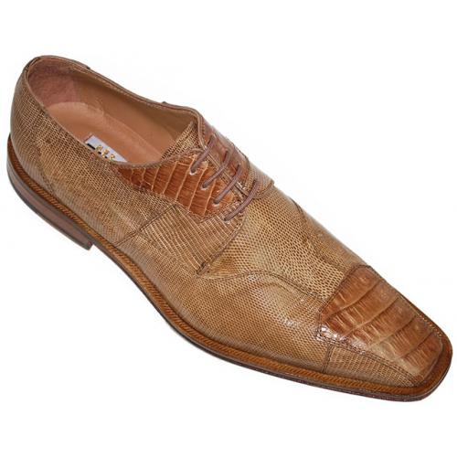 David Eden  "Lexington" Taupe Genuine Crocodile/Lizard Shoes
